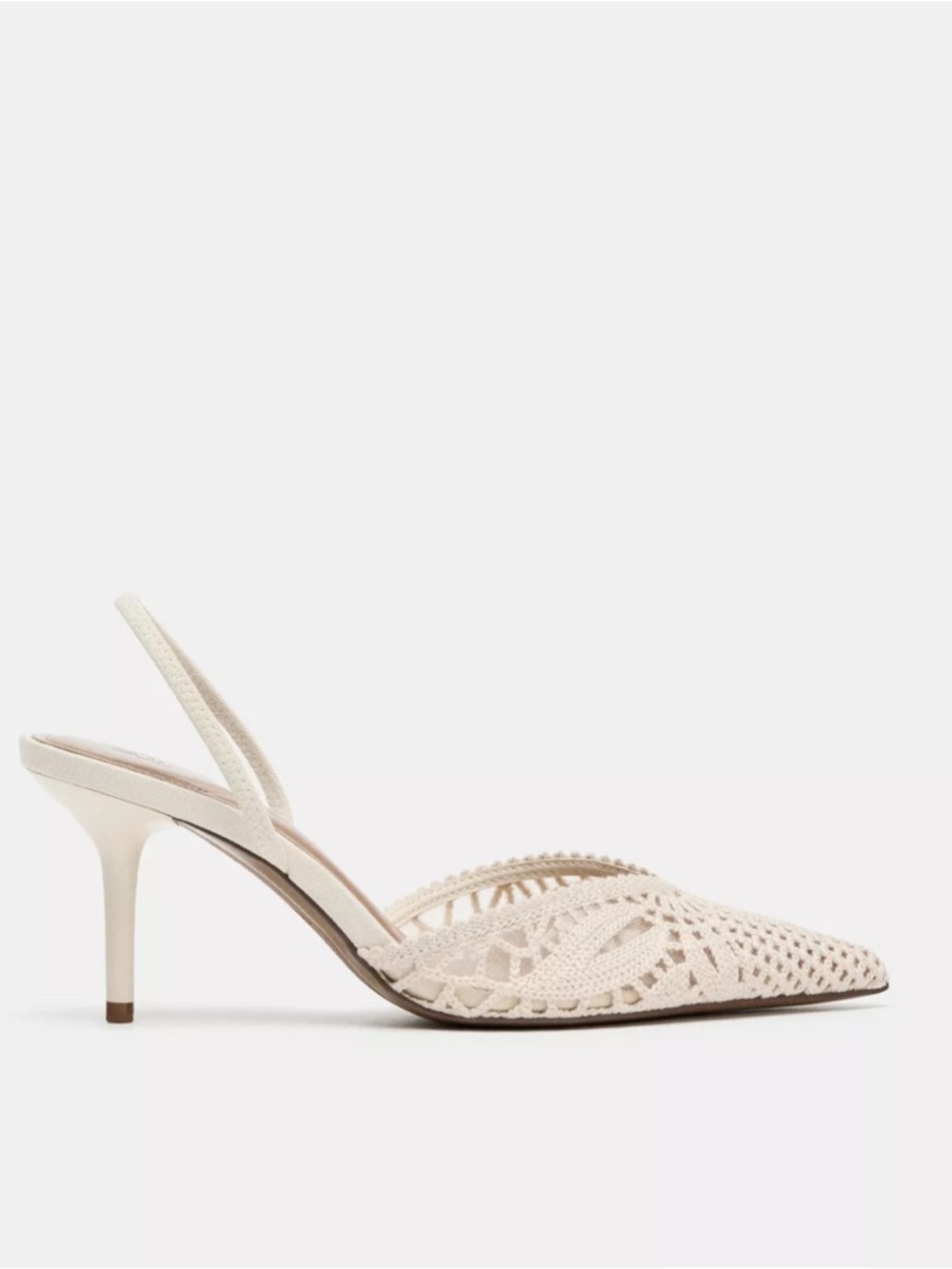 Zara PERFORATED SLINGBACK HEELS - Picture 2 of 5